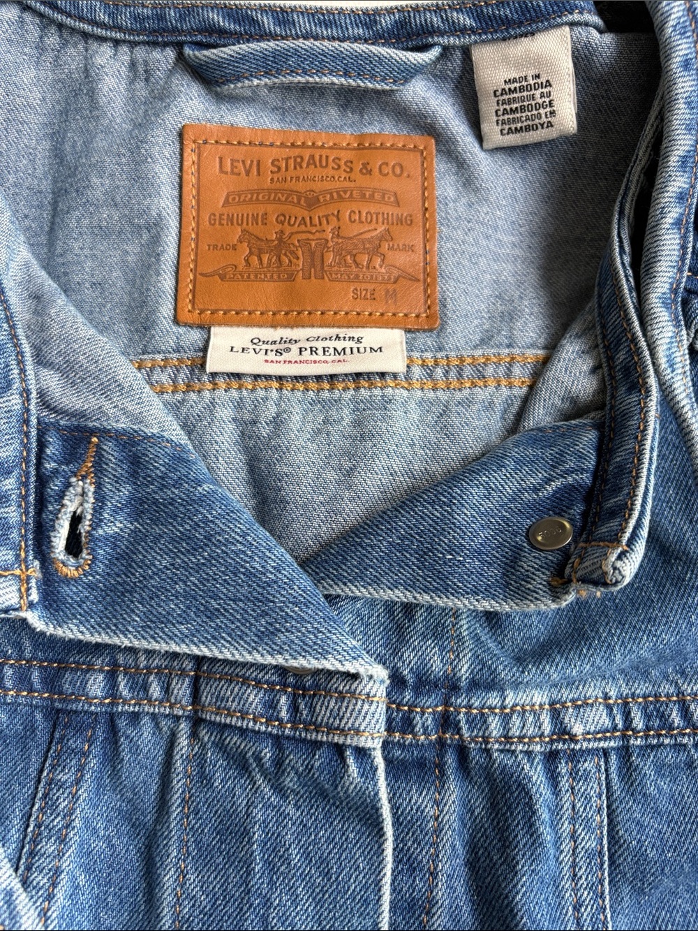 Anthropologie x Levi’s Cottagecore Prairie Trucker Jacket, Med Wash Size M - Picture 5 of 8